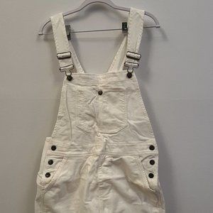 Faherty White Corduroy Overalls